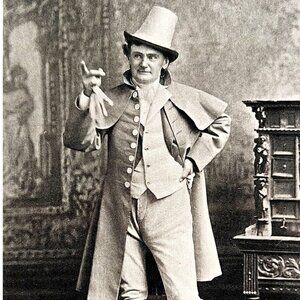 Joe Jefferson As Bob Acres Gravure From Real Photo Victorian 1894 Top Hat DWS11
